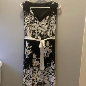 Black and white floral dress